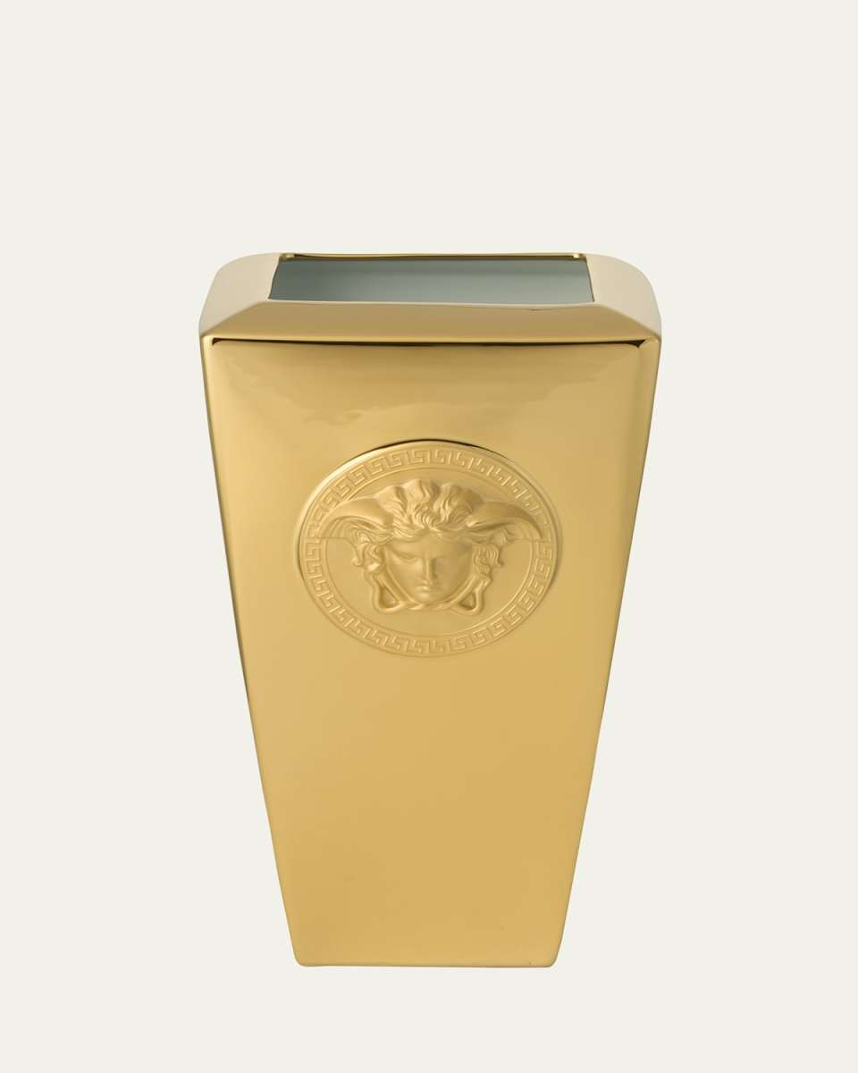 Medusa Gold 12.5" Vase